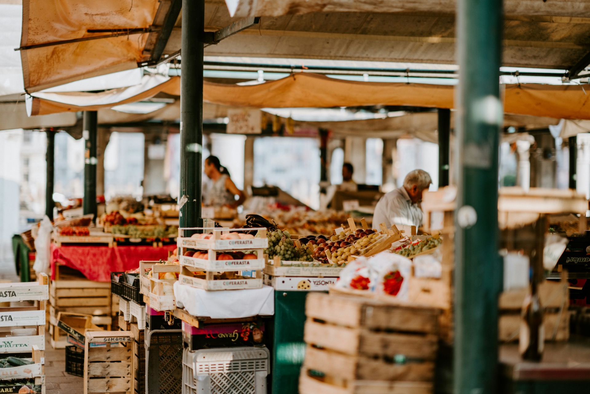 Fresh produce at farmers market