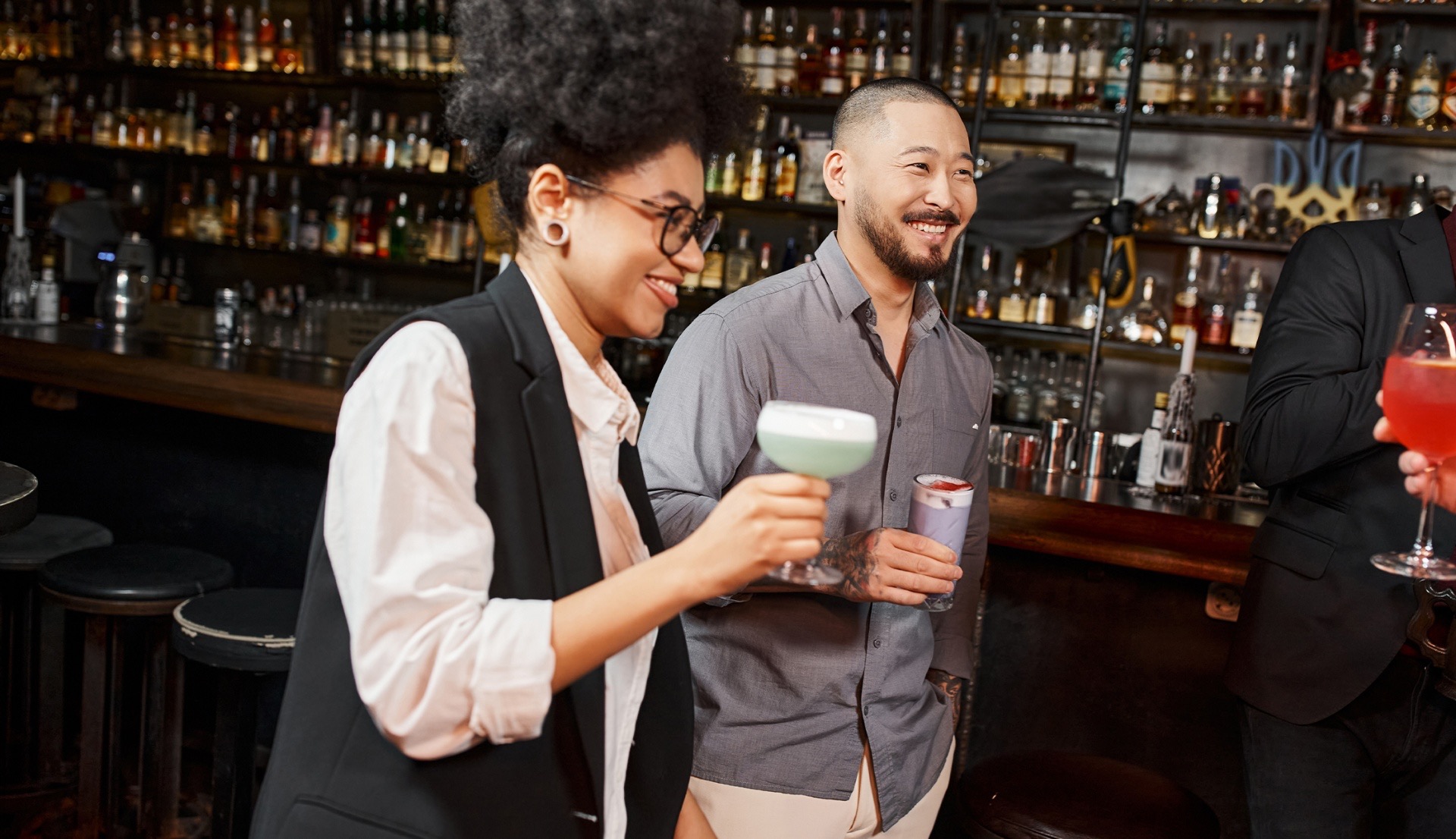 Rontoms cocktail lounge Portland date night bar Burnside fireplaces